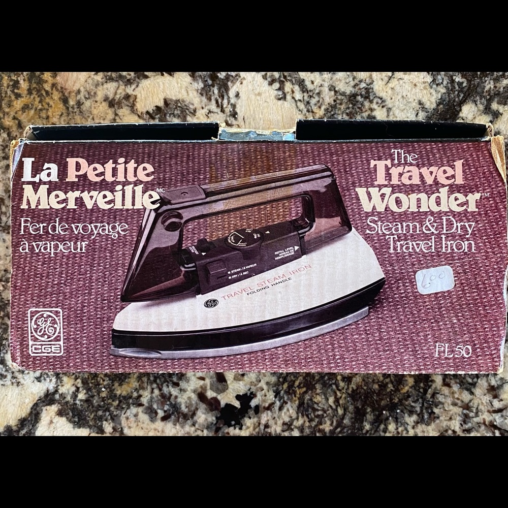 NEW GE Vintage Steam & Dry Travel Iron